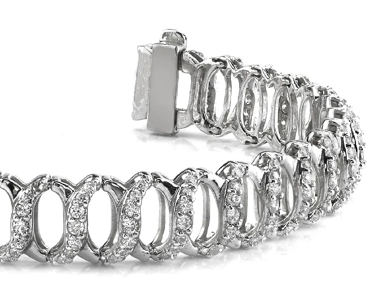 Intertwined Diamond Bracelet with 5.01 ct.(finished) 1.5mm, 1.75mm, 2mm