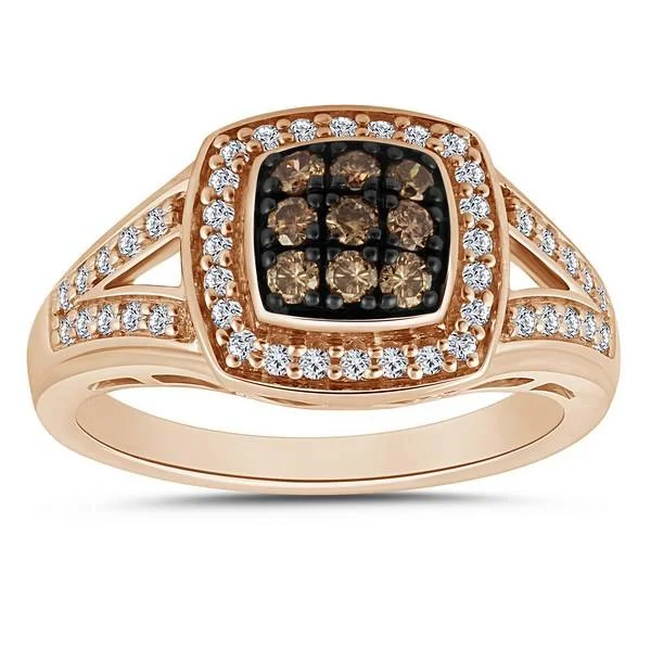 10k Rose Gold 0.50 ctw chocolate brown Ring