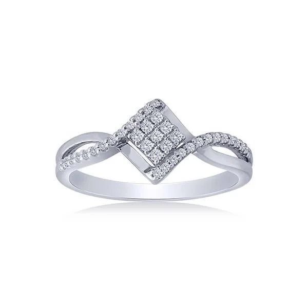 10K White Gold 0.16 CTW Diamond Promise Ring