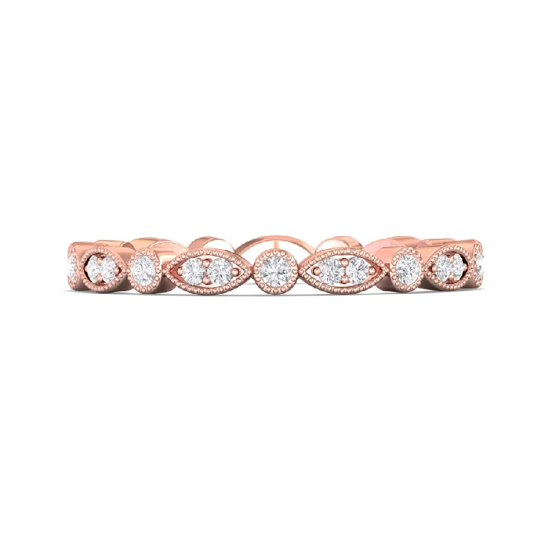 Martin Flyer 14k Rose Gold Diamond Eternity Band