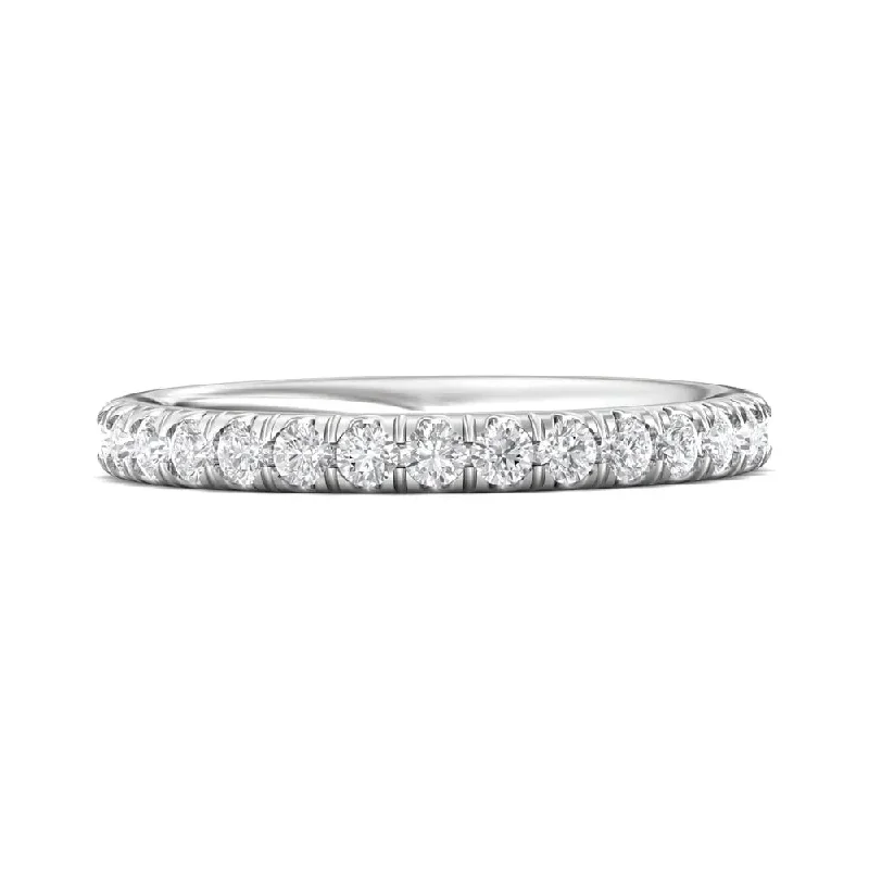 Martin Flyer Micropavé Eternity Wedding Band