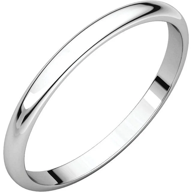 MEN'S 14KT GOLD 2MM HALF ROUND LIGHT WEDDING BAND