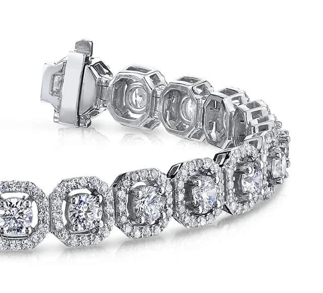 Octagon Red Carpet Diamond Bracelet with 4.94 ct.(finished) 1mm, 3mm