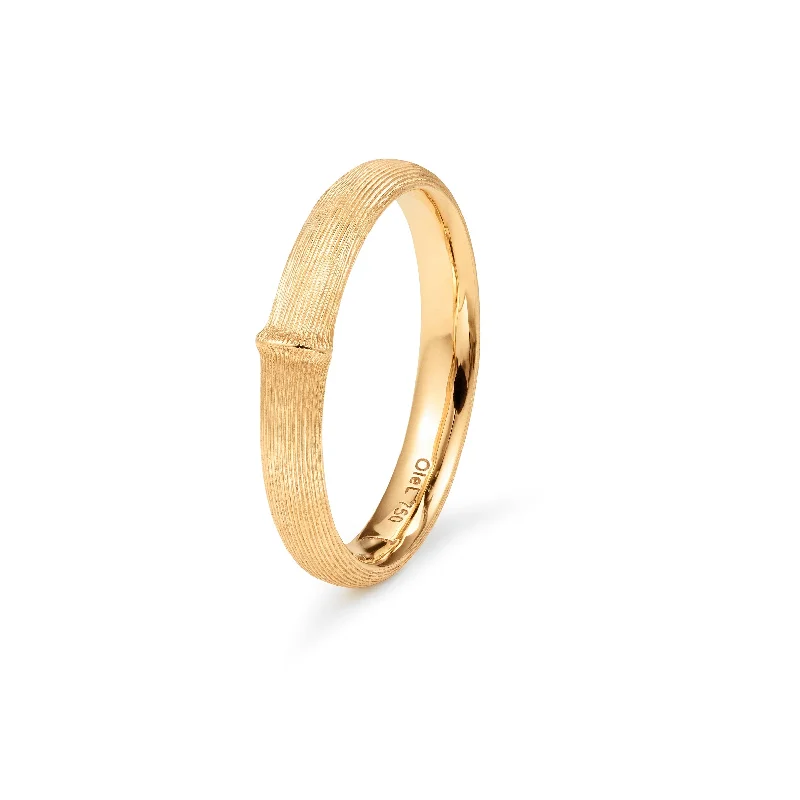 Small Nature Mens 18K Gold Ring