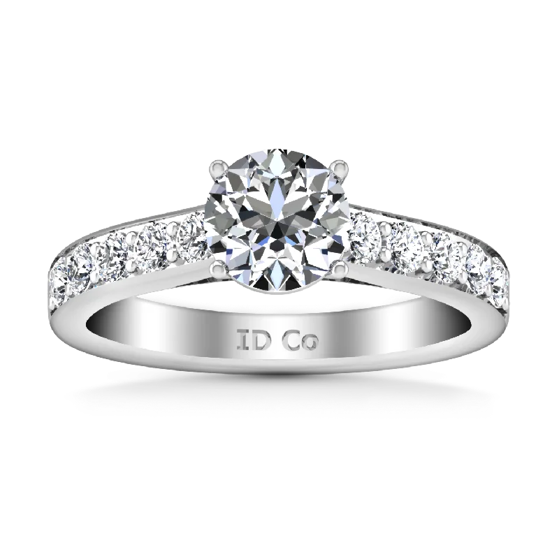 Pave Engagement Ring Allure 14K White Gold