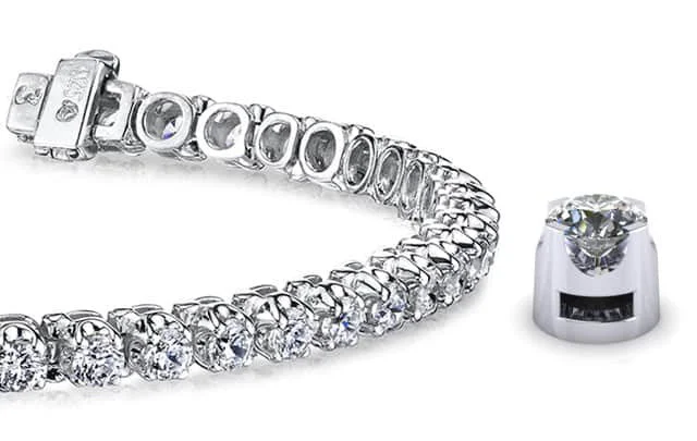 Prong Set Diamond Strand Diamond Tennis Bracelet with 5.04 ct.(finished) 3.25mm