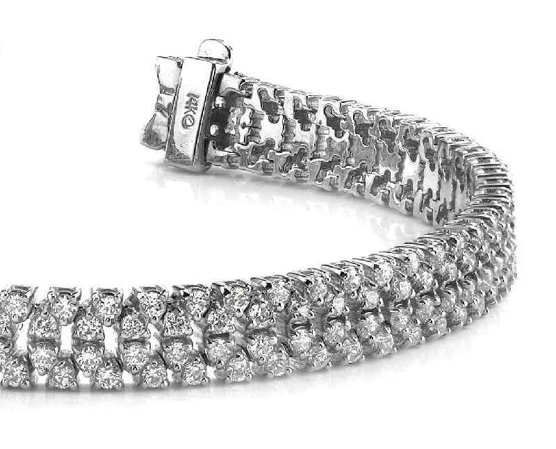 Quad Row Diamond Bracelet with 5.10 ct.(finished) 1.7mm