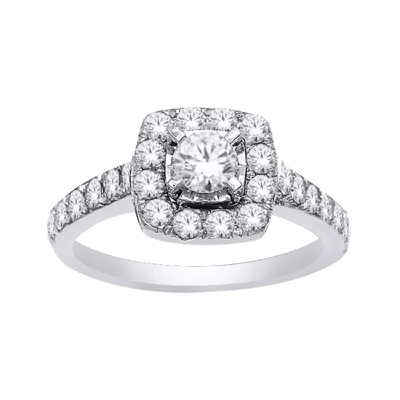 14K white gold 1.20 CTw DIAMOND ENGAGEMENT RING