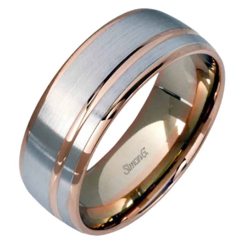 Simon G. Men's Two-Tone Wedding Band