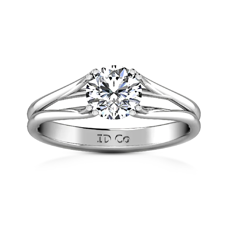 Solitaire Engagement Ring Adagio 14K White Gold