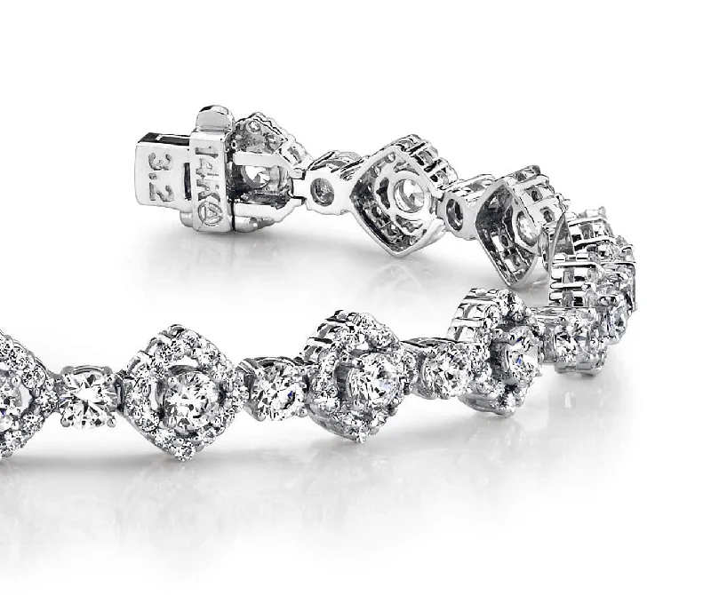 Square Link Diamond Bracelet with 5.29 ct.(finished) 1.2mm, 2.7mm