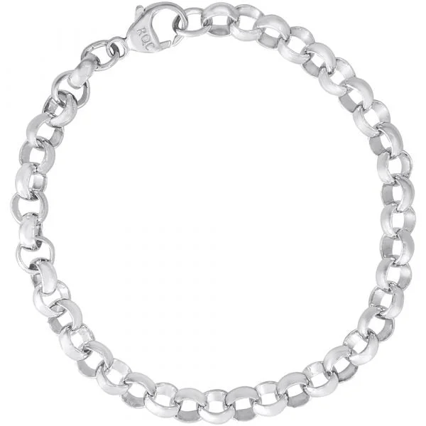 Sterling Silver Rolo Link Bracelet, 7"