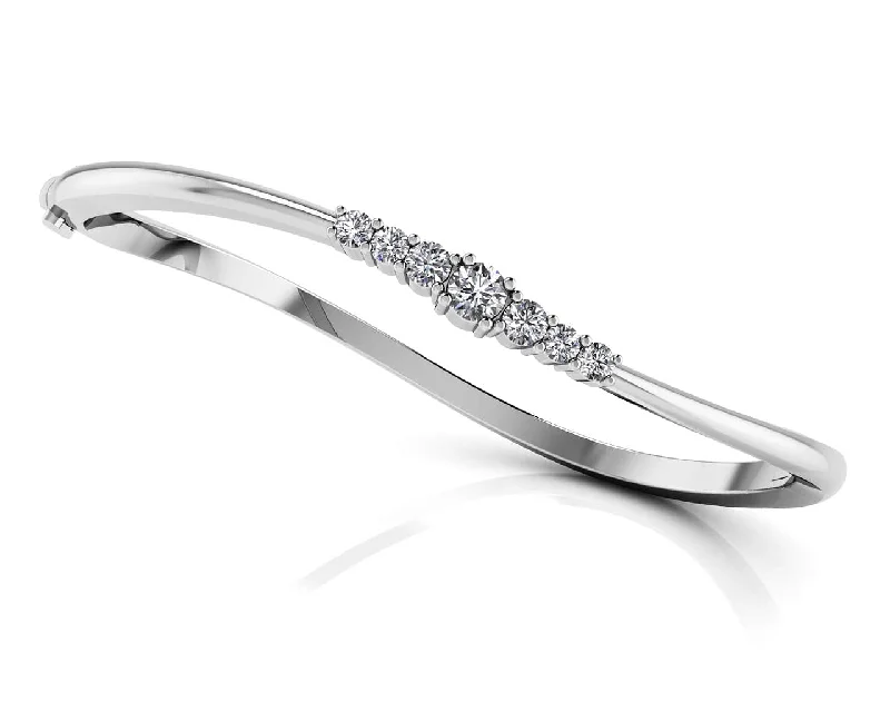 Stylish Seven Stone Diamond Bangle with 1.53 ct.(finished)