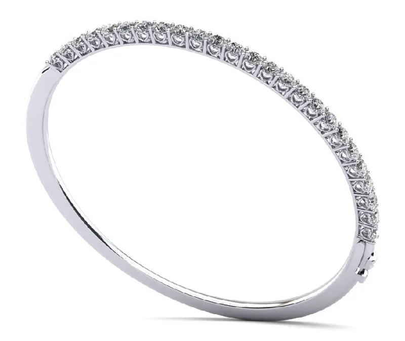 Stylish Sweetheart Bangle Diamond Bracelet with 2.49 ct.(finished) 2.8mm