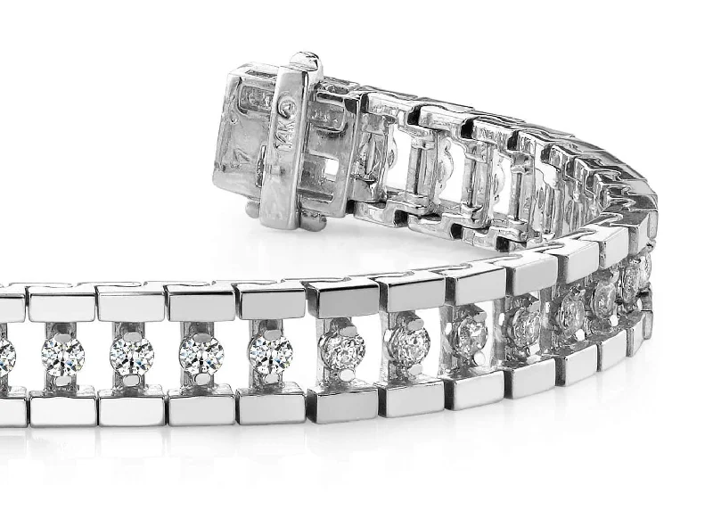 Track Link Diamond Bracelet with 3.91 ct.(finished) 2.8mm