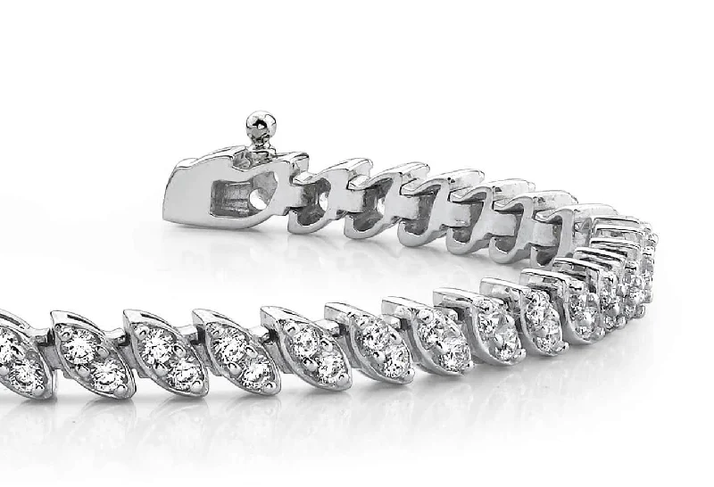 Two Peas In A Pod Diamond Bracelet with 4.00 ct.(finished) 2.25mm