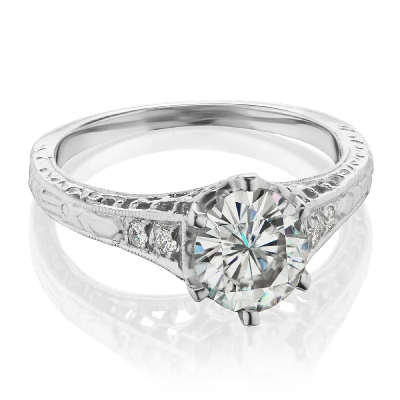 Vintage Style 1.00 Carat Engagement Ring