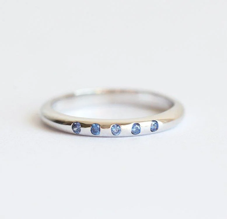 White Gold Wedding Ring, White Gold Wedding Band