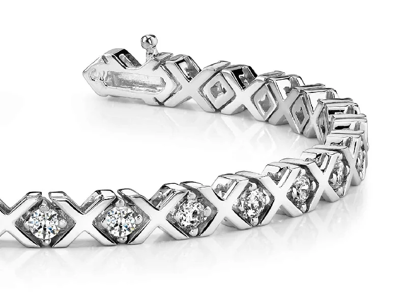 X And O Diamond Bracelet with 3.45 ct.(finished) 3.5mm